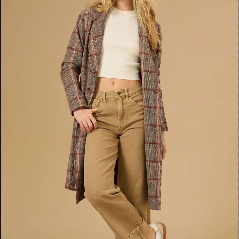 Altar'd State Katie Plaid Peacoat